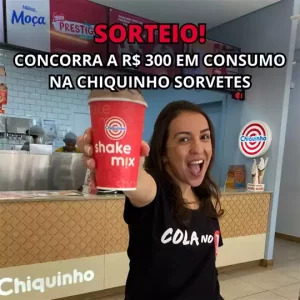 [SORTEIO] Concorra a um voucher de R$ 300 em consumo na Chiquinho Sorvetes