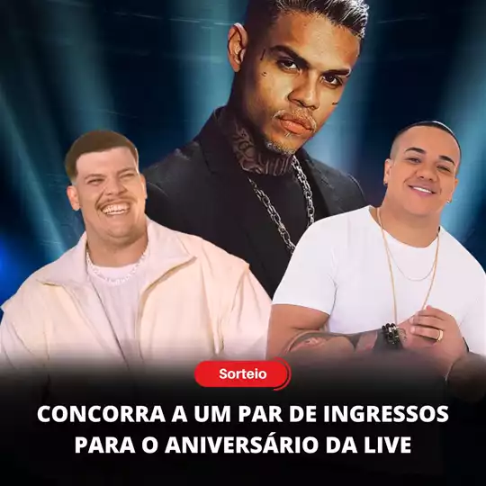 [SORTEIO] Concorra a um par de ingressos para o Aniversário da Live Produções