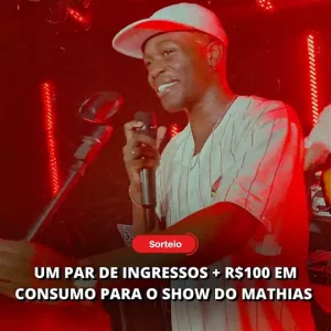 [SORTEIO] Concorra a um par de ingressos para o show Mathias canta Djavan e  R$ 100 em consumo