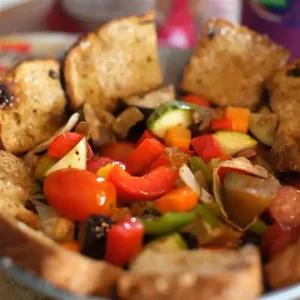 Receita de pão com caponata com Chef Bahamas