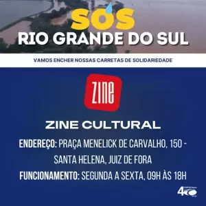 Zine é ponto de coleta das doações da Camilos dos Santos para o Rio Grande do Sul!