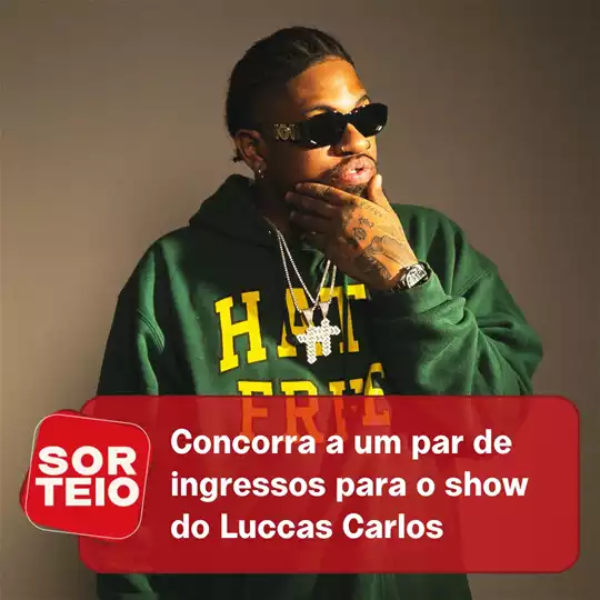 [SORTEIO] Concorra a um par de ingressos para o show do Luccas Carlos no Cultural Bar