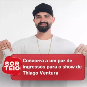 [SORTEIO] Concorra a um par de ingressos para o show de Thiago Ventura