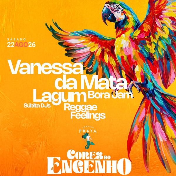 Cores do Engenho 2026 com Vanessa da Mata e Lagum