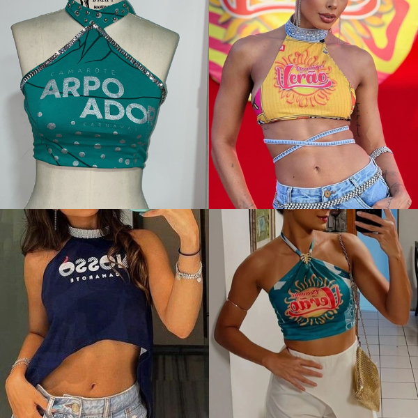 Inspirações de abadá assimétrico (Foto: Pinterest)