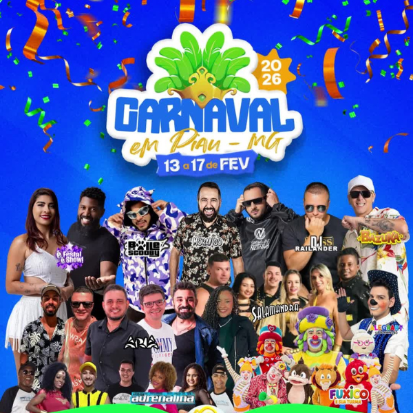 Carnaval 2026 em Piau/MG | Foto: reprodução Instagram