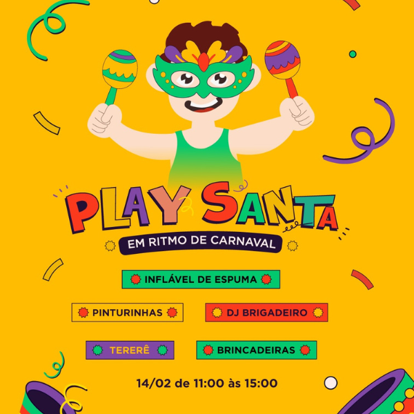 Programação Santa Cruz Shopping: Carnaval | Foto: reprodução Instagram/@santacruzshopping
