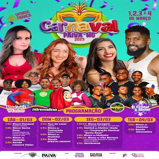 carnaval em paiva mg