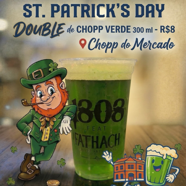 St. Patrick's: Chopp do Mercado | Reprodução Instagram