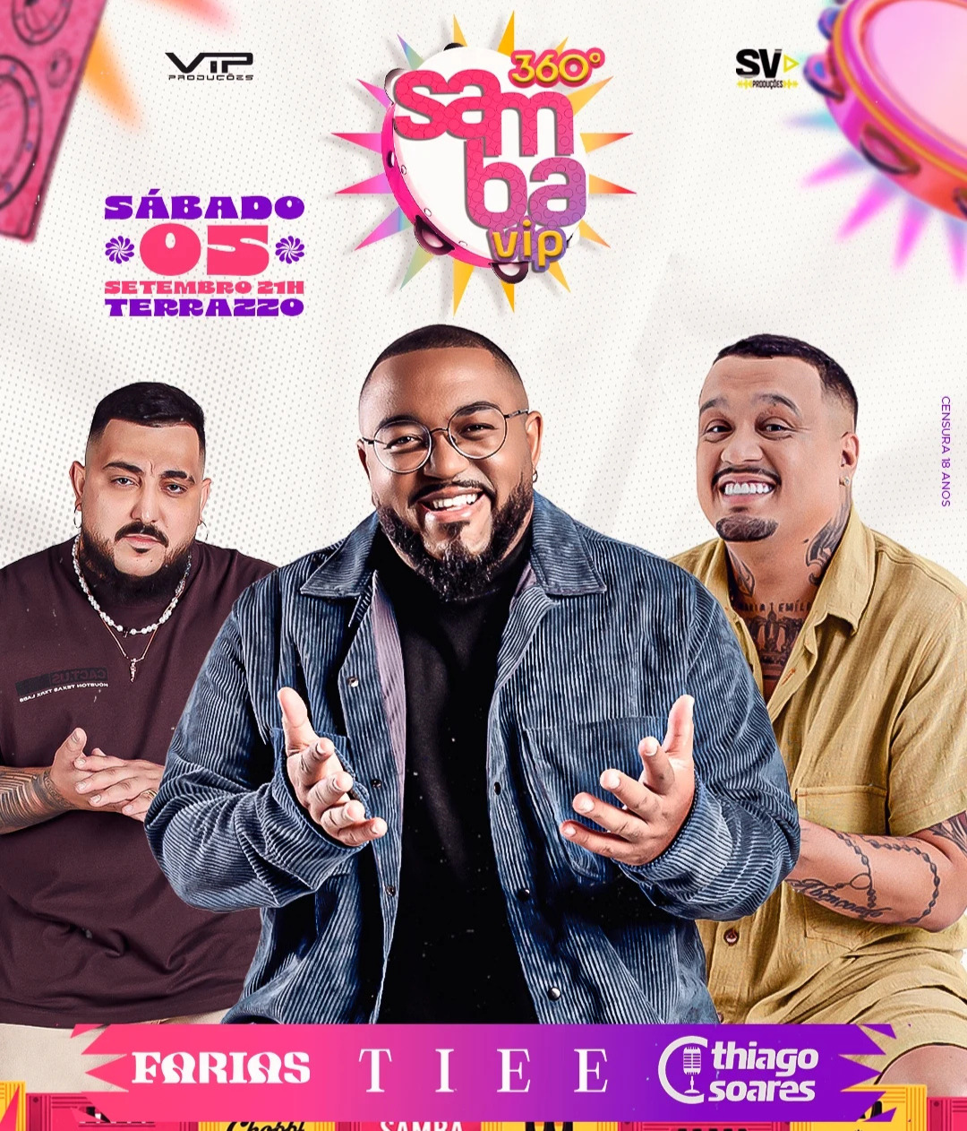 Samba Vip 360° com Thiago Soares e Farias em Juiz de Fora