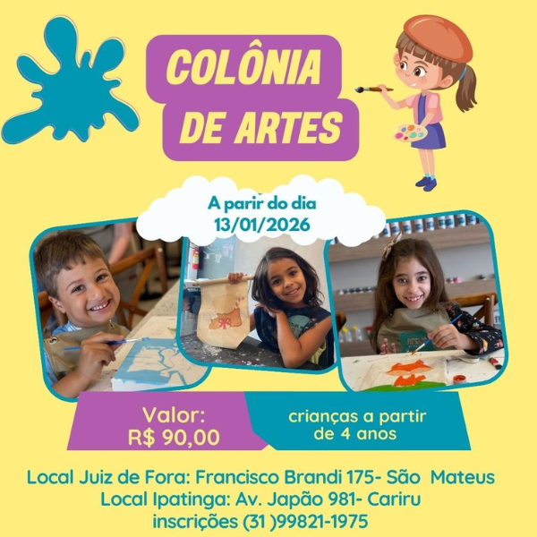 Colônias de Férias em Juiz de Fora: Ateliê de Artes da Tia Dani (Foto: reprodução Instagram)