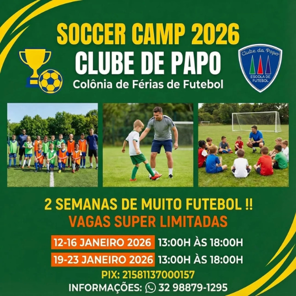 Colônias de Férias em Juiz de Fora: Soccer Camp 2026 (Foto: reprodução Instagram)