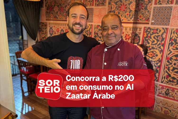 [RESULTADO SORTEIO] Concorra a R$200 em consumo no Al Zaatar Árabe