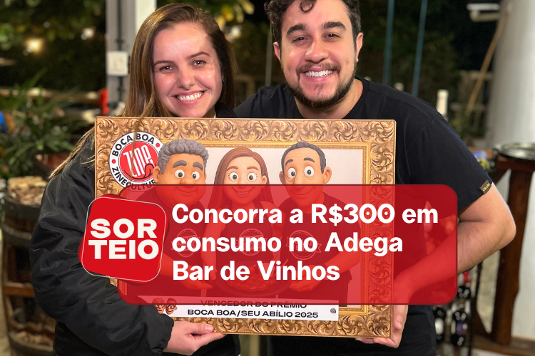 [RESULTADO SORTEIO] Concorra a R$300 em consumo no Adega Bar de Vinhos