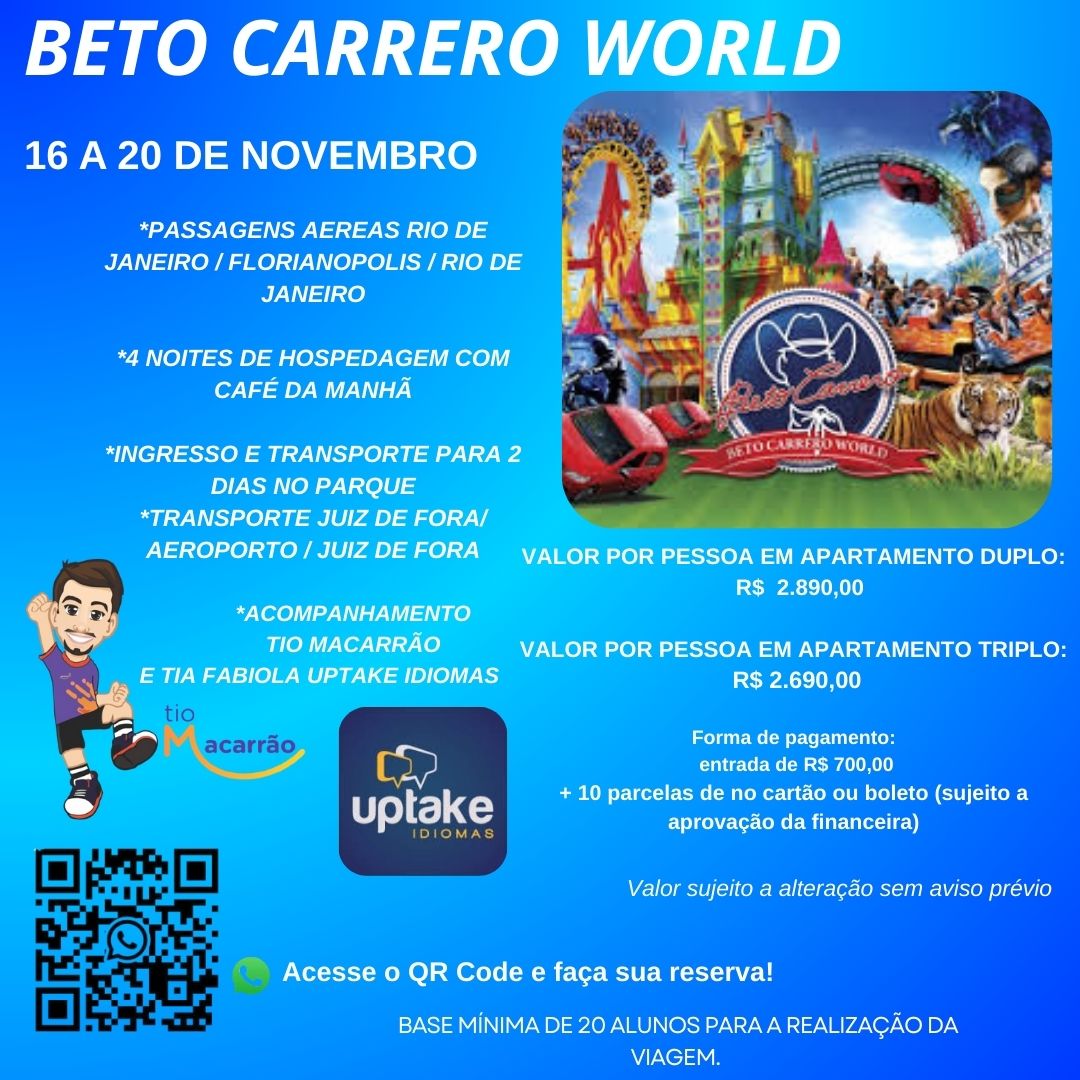 Excursão Beto Carrero Tio Macarrão