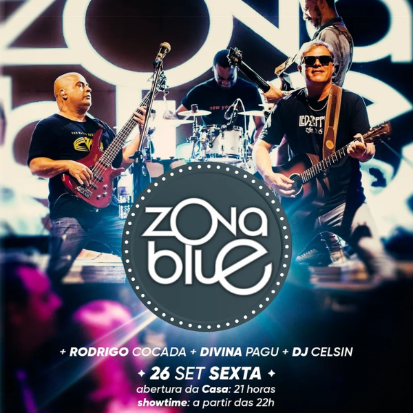 Banda Zona Blue no Cultural Bar | Foto: reprodução Instagram