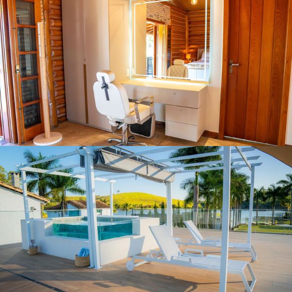Espaço de beleza e jacuzzi são alguns dos atrativos da Granja Vista Linda