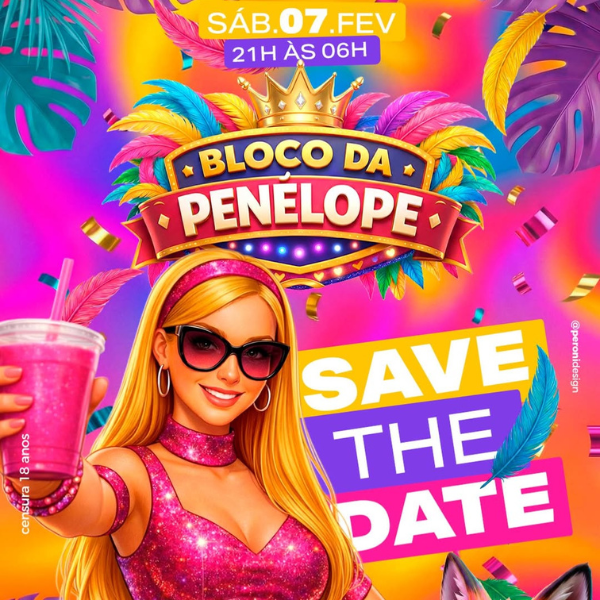 Agenda Savanna Club : Bloco da Penelope | Foto: reprodução