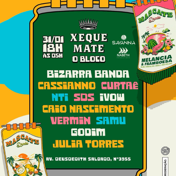 Agenda Savanna Club : Xeque Mate o Bloco | Foto: reprodução