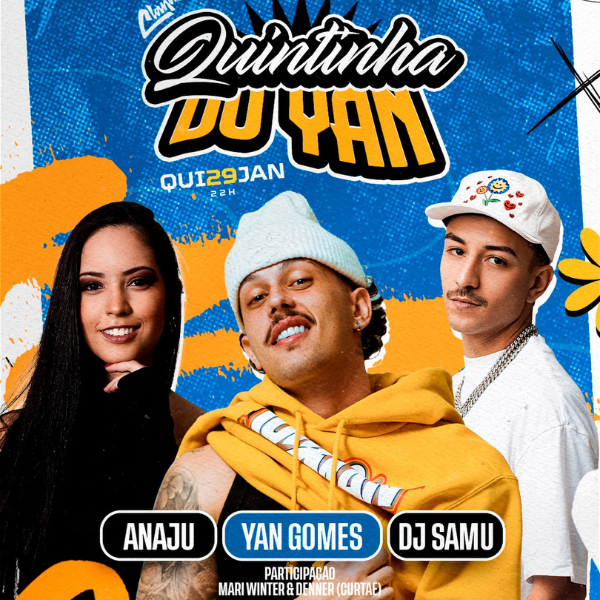 Agenda Cland Club: Quintinha do Yan | Foto: reprodução