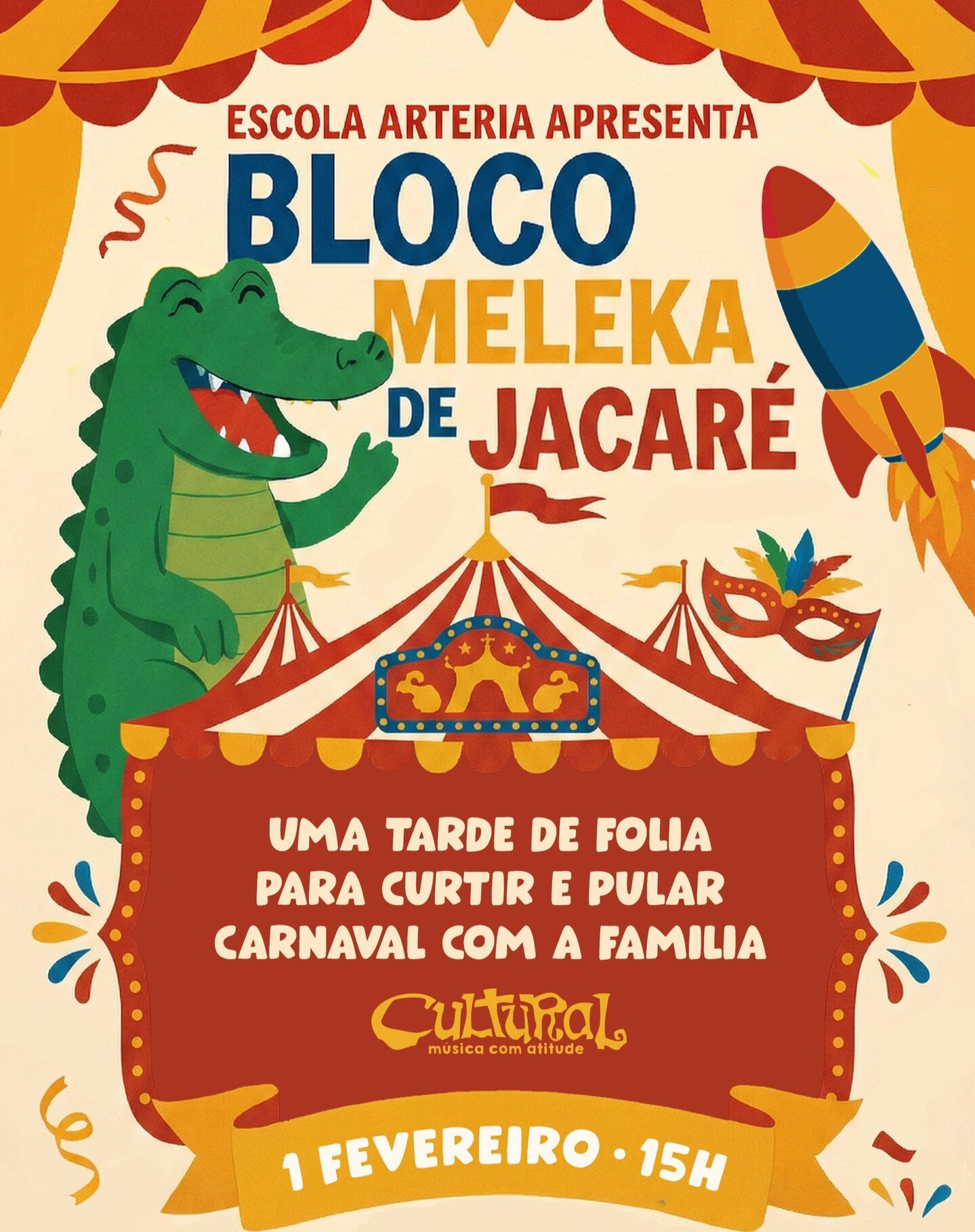 Bloco Meleka de Jacaré no Cultural Bar