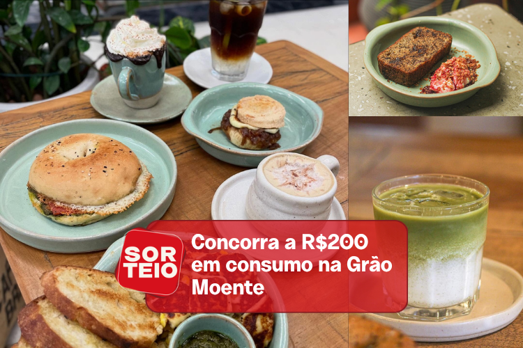 [SORTEIO] Concorra a R$200 em consumo na Grão Moente