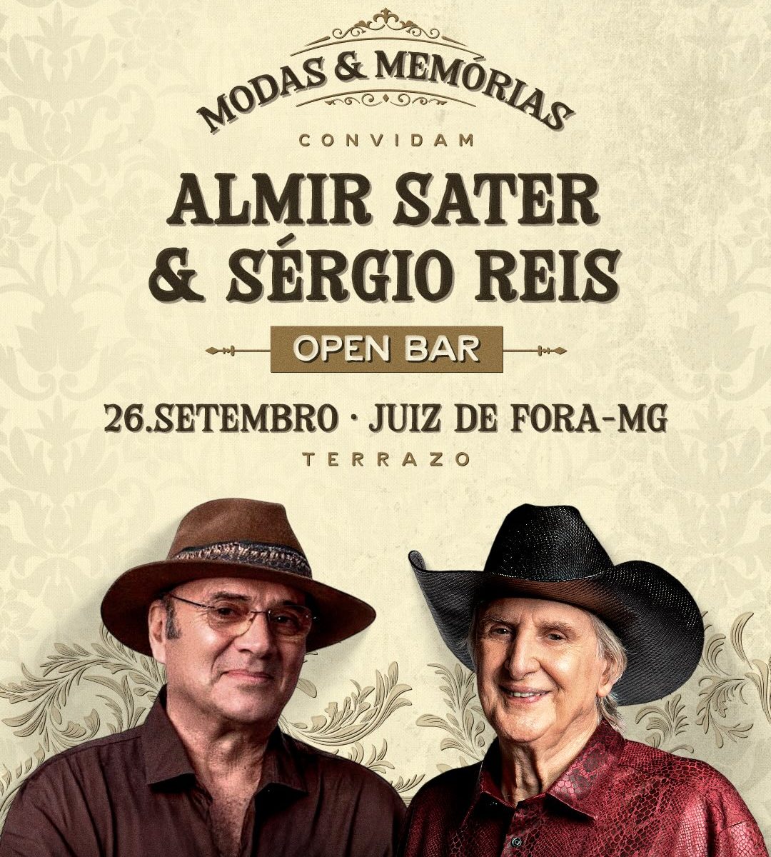 Almir Sater e Sérgio reis em Juiz de Fora