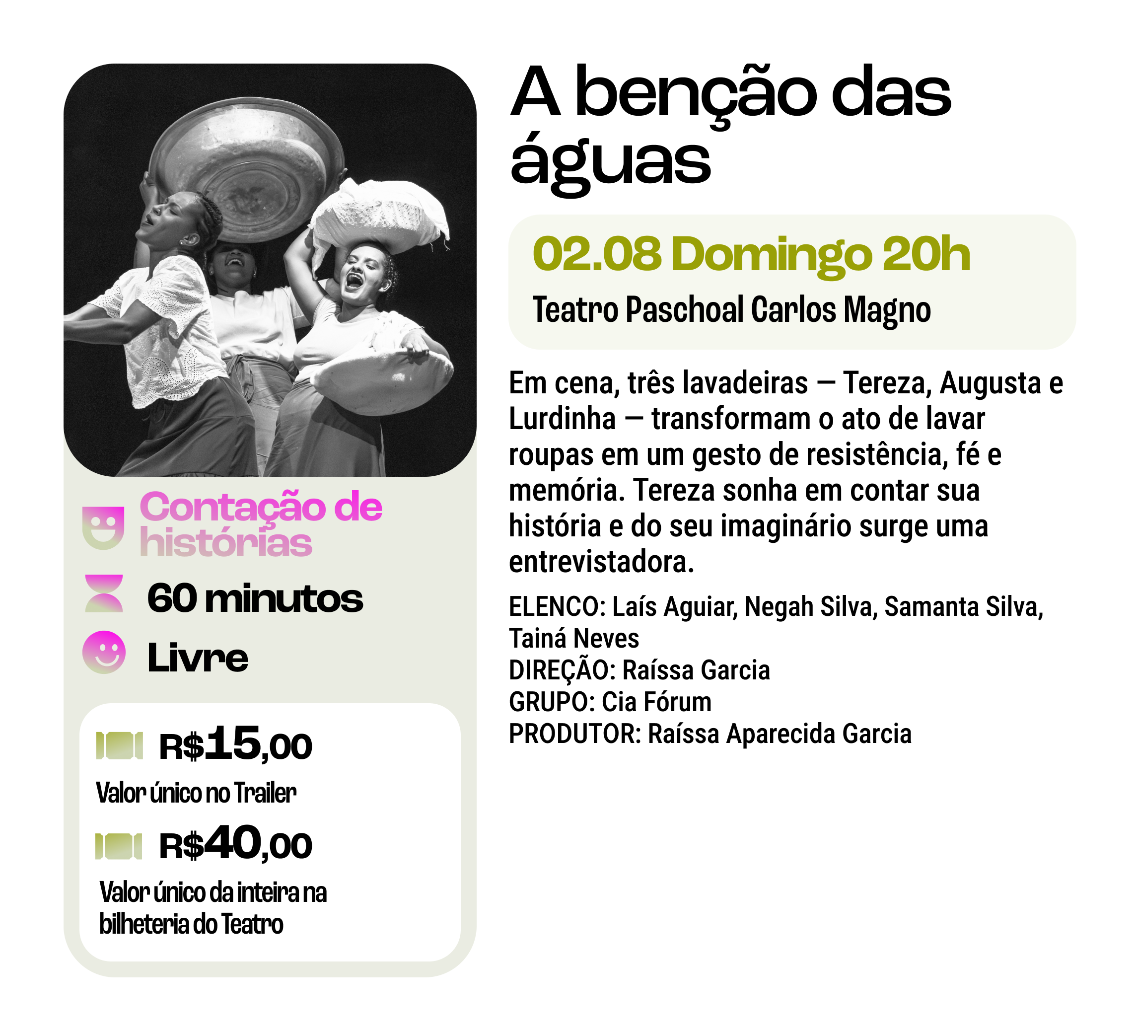 Espetáculo "A Benção das Águas"