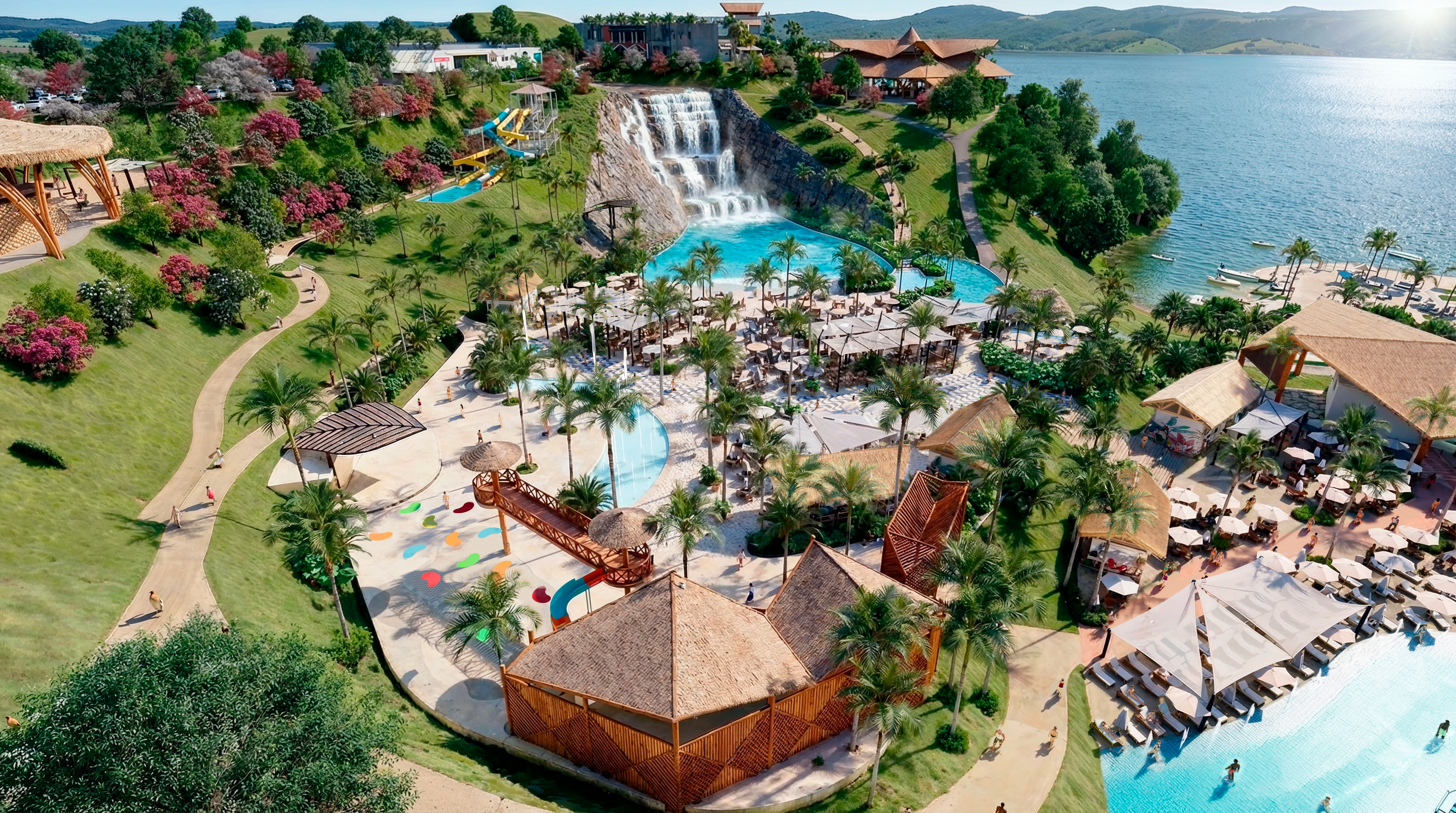 O parque aquático Áurias Park reunirá diversos atrativos. (Foto: divulgação)