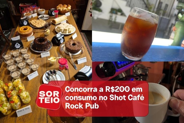 [SORTEIO] Concorra a R$200 em consumo no Shot Café Rock Pub