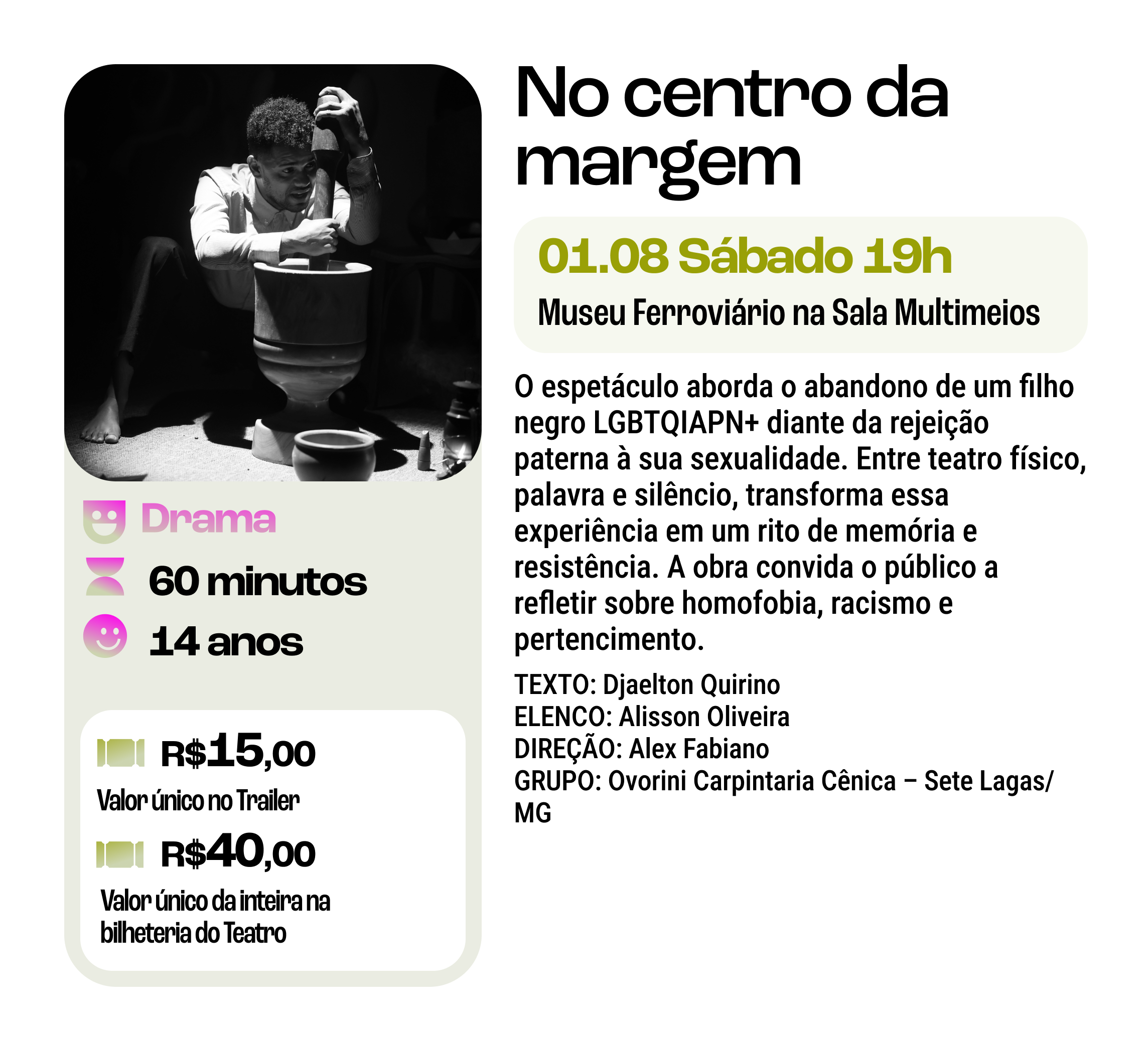 Peça de teatro "No Centro da Margem"