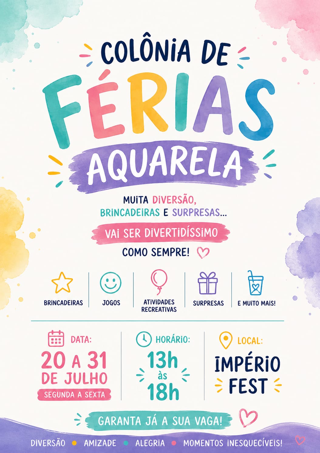 Colônia de Férias Aquarela em Juiz de Fora