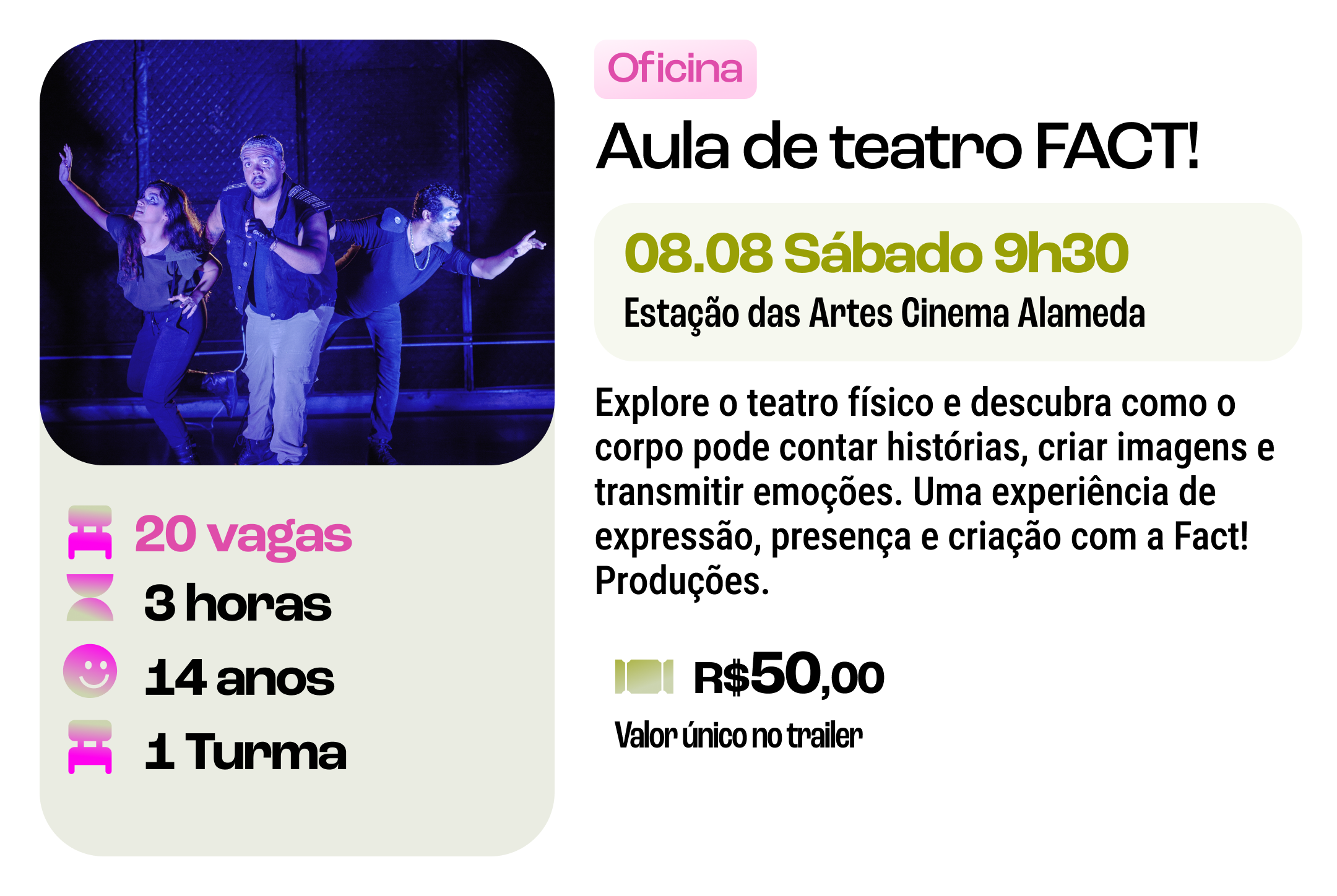 Oficina "Aula de teatro FACT!"
